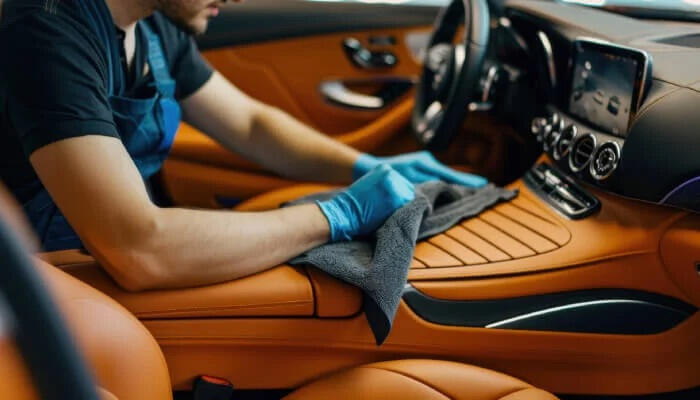 Deep interior car detailing